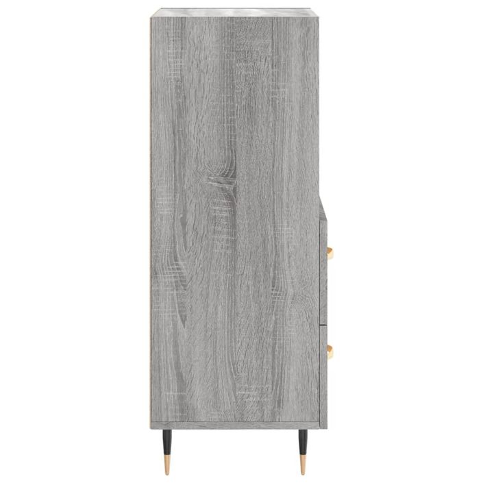 Buffet Sonoma gris 34,5x34x90 cm Bois d'ingénierie - Photo n°7