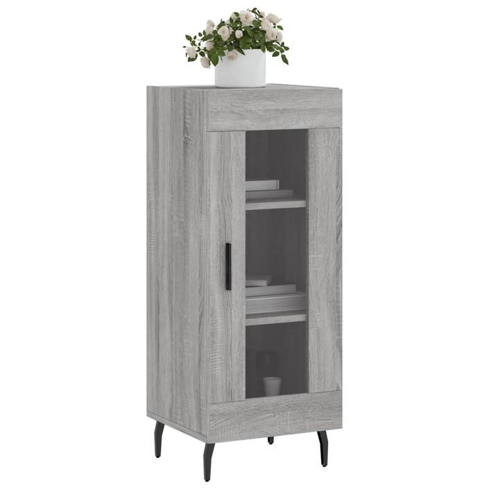 Buffet Sonoma gris 34,5x34x90 cm Bois d'ingénierie - Photo n°3