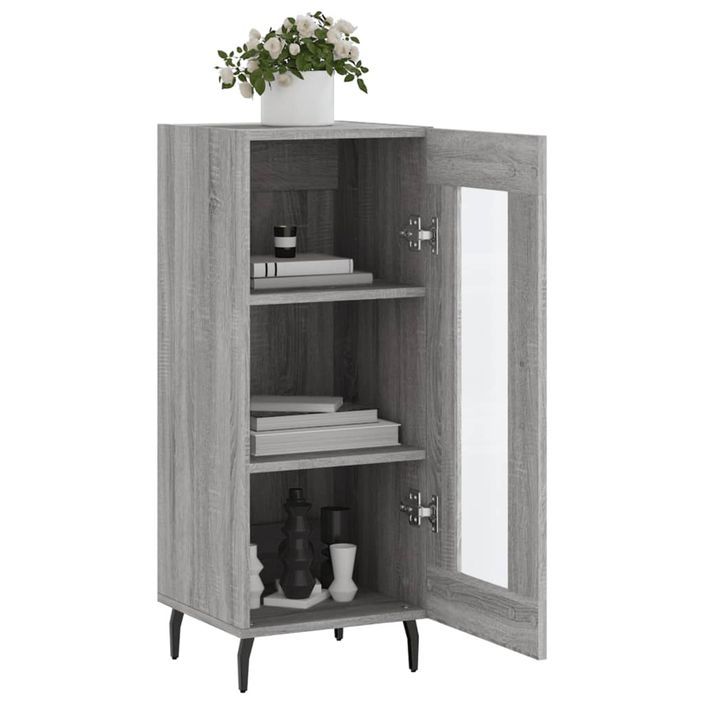 Buffet Sonoma gris 34,5x34x90 cm Bois d'ingénierie - Photo n°4