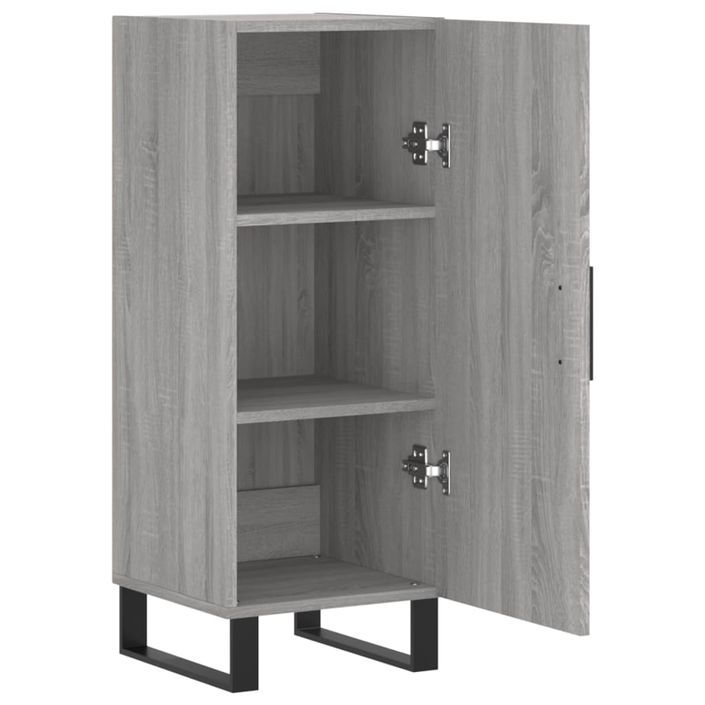 Buffet Sonoma gris 34,5x34x90 cm Bois d'ingénierie - Photo n°5