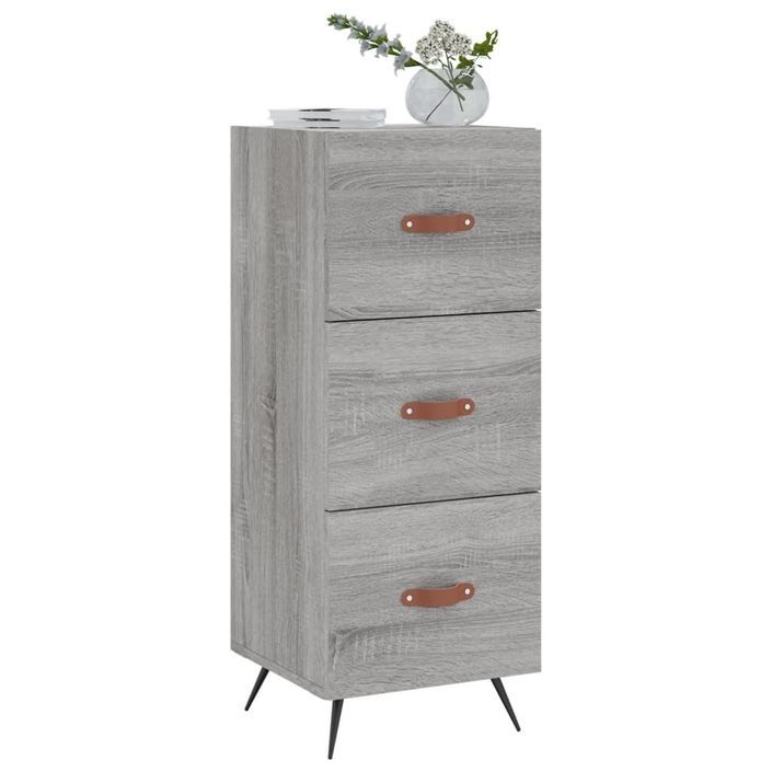 Buffet Sonoma gris 34,5x34x90 cm Bois d'ingénierie - Photo n°3