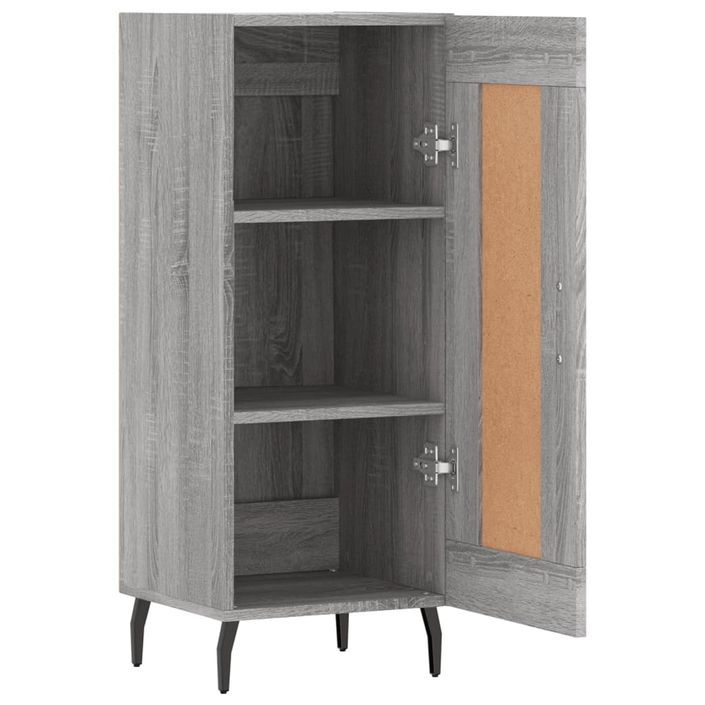 Buffet Sonoma gris 34,5x34x90 cm Bois d'ingénierie - Photo n°6