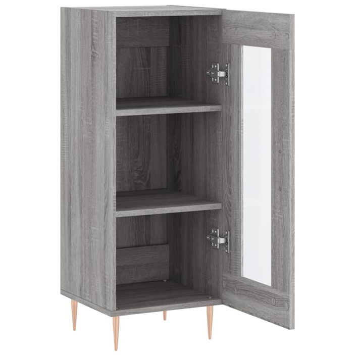 Buffet Sonoma gris 34,5x34x90 cm Bois d'ingénierie - Photo n°6