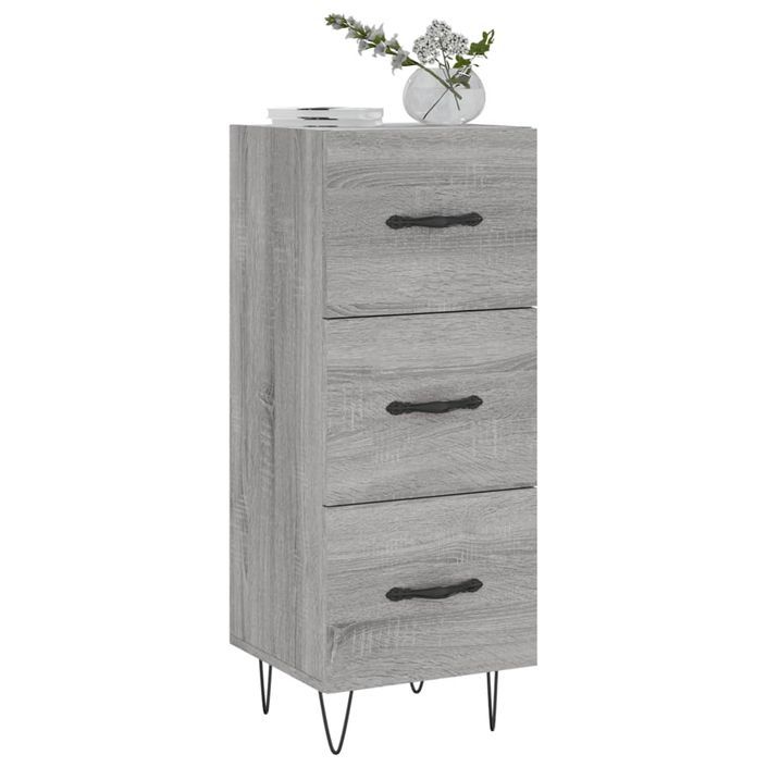 Buffet Sonoma gris 34,5x34x90 cm Bois d'ingénierie - Photo n°3