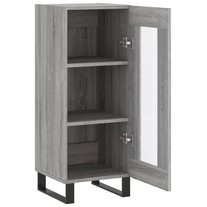 Buffet Sonoma gris 34,5x34x90 cm Bois d'ingénierie - Photo n°6