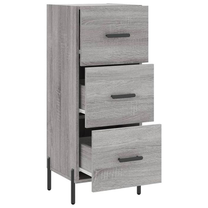 Buffet Sonoma gris 34,5x34x90 cm Bois d'ingénierie - Photo n°5