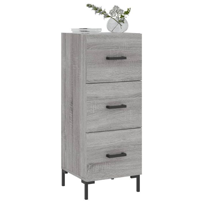 Buffet Sonoma gris 34,5x34x90 cm Bois d'ingénierie - Photo n°3