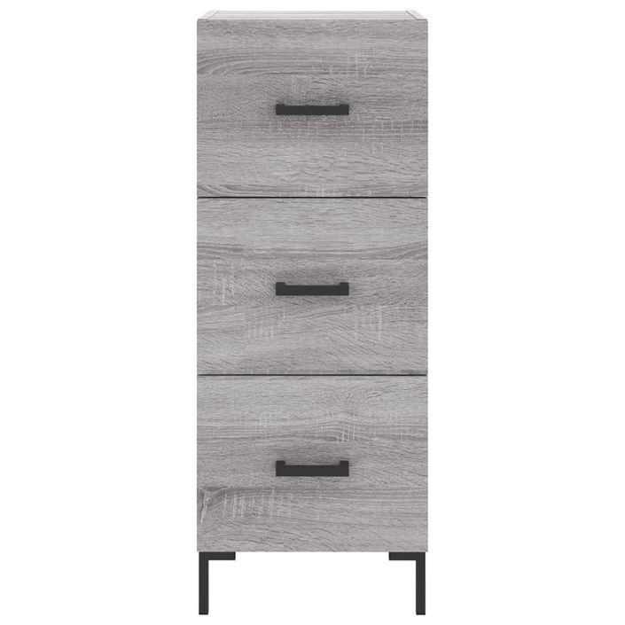 Buffet Sonoma gris 34,5x34x90 cm Bois d'ingénierie - Photo n°6