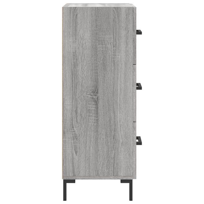 Buffet Sonoma gris 34,5x34x90 cm Bois d'ingénierie - Photo n°7