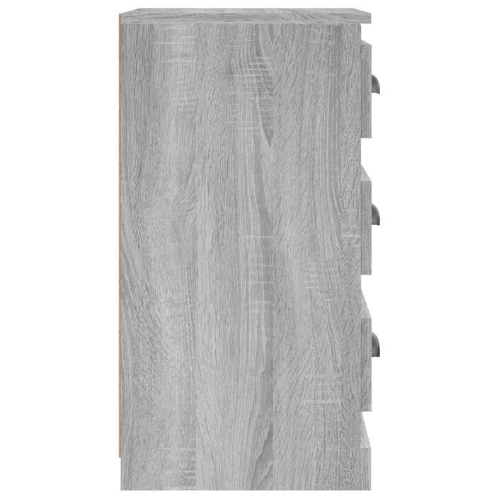 Buffet sonoma gris 36x35,5x67,5 cm bois d'ingénierie - Photo n°5