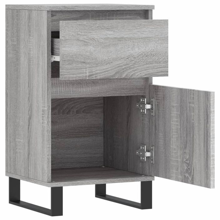 Buffet sonoma gris 40x35x70 cm bois d'ingénierie - Photo n°6