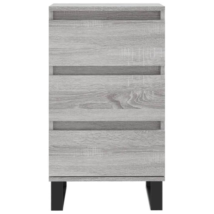 Buffet sonoma gris 40x35x70 cm bois d'ingénierie - Photo n°5