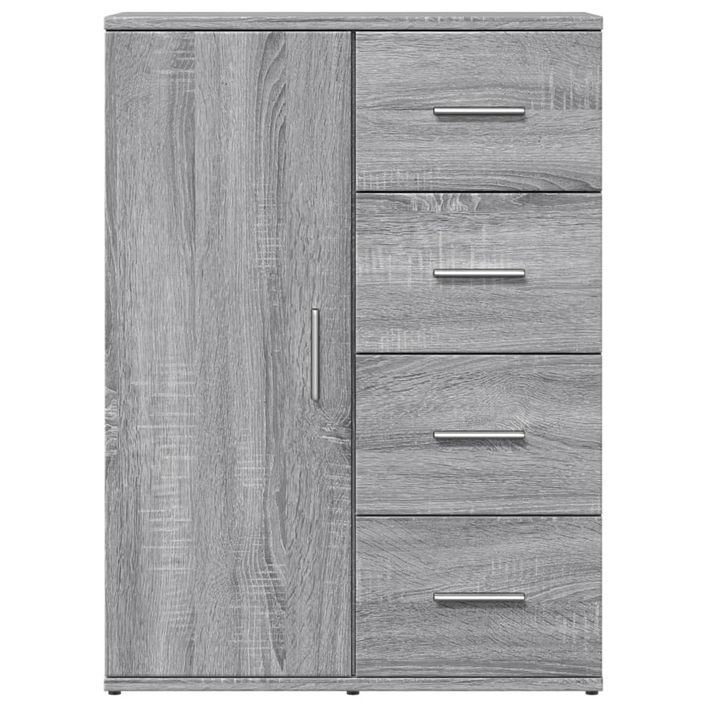 Buffet sonoma gris 59x39x80 cm bois d'ingénierie - Photo n°5