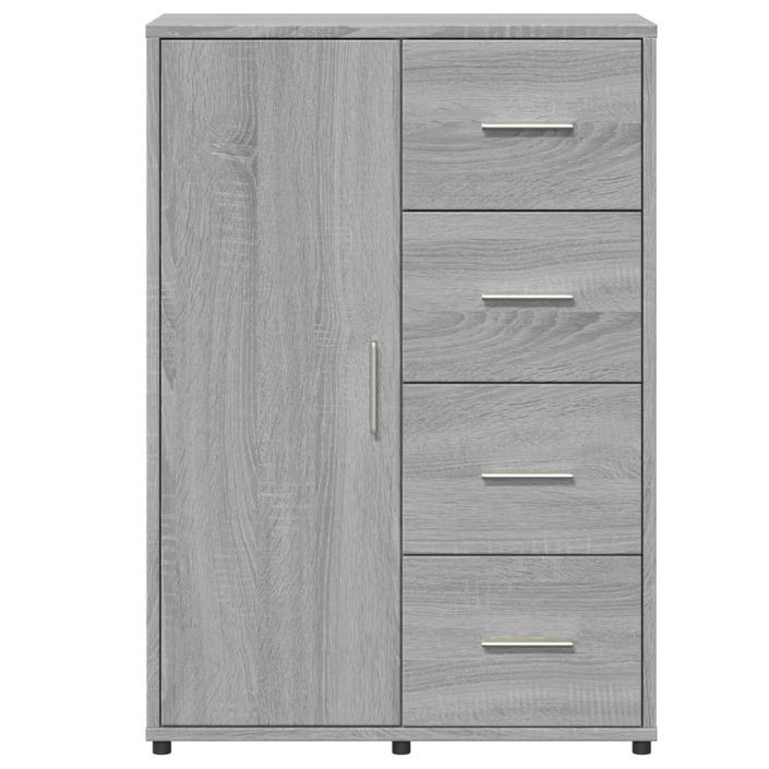 Buffet sonoma gris 60x31x84 cm bois d'ingénierie - Photo n°5