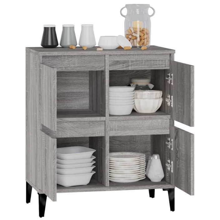 Buffet Sonoma gris 60x35x70 cm Bois d'ingénierie - Photo n°5