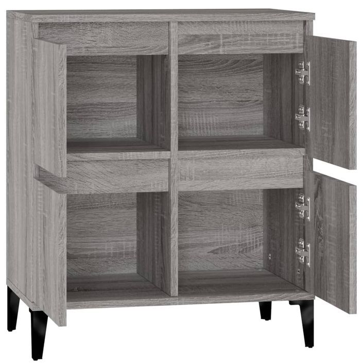 Buffet Sonoma gris 60x35x70 cm Bois d'ingénierie - Photo n°8