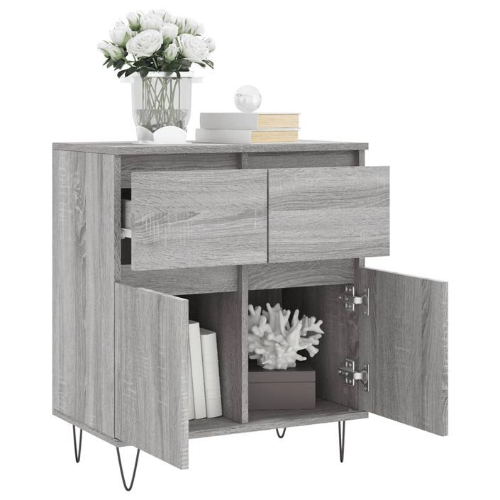 Buffet Sonoma gris 60x35x70 cm Bois d'ingénierie - Photo n°4