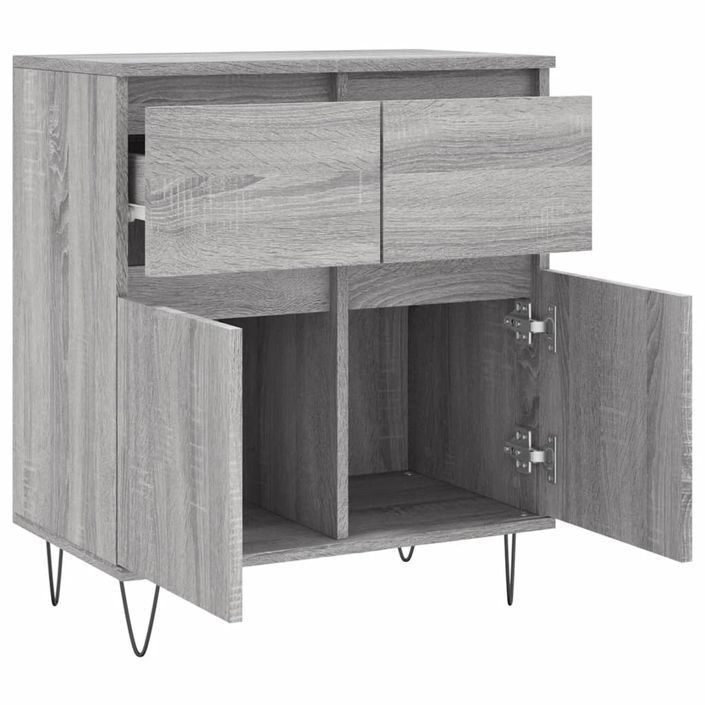 Buffet Sonoma gris 60x35x70 cm Bois d'ingénierie - Photo n°6