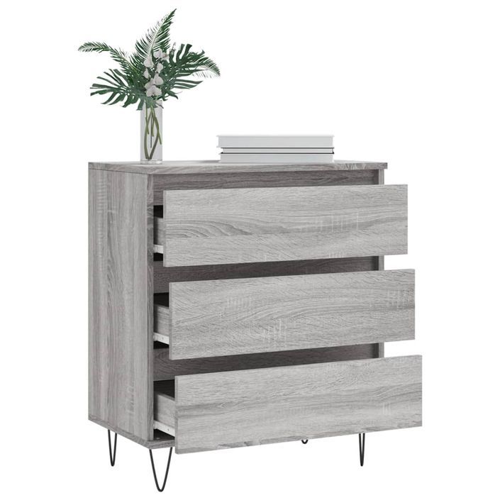 Buffet Sonoma gris 60x35x70 cm Bois d'ingénierie - Photo n°4