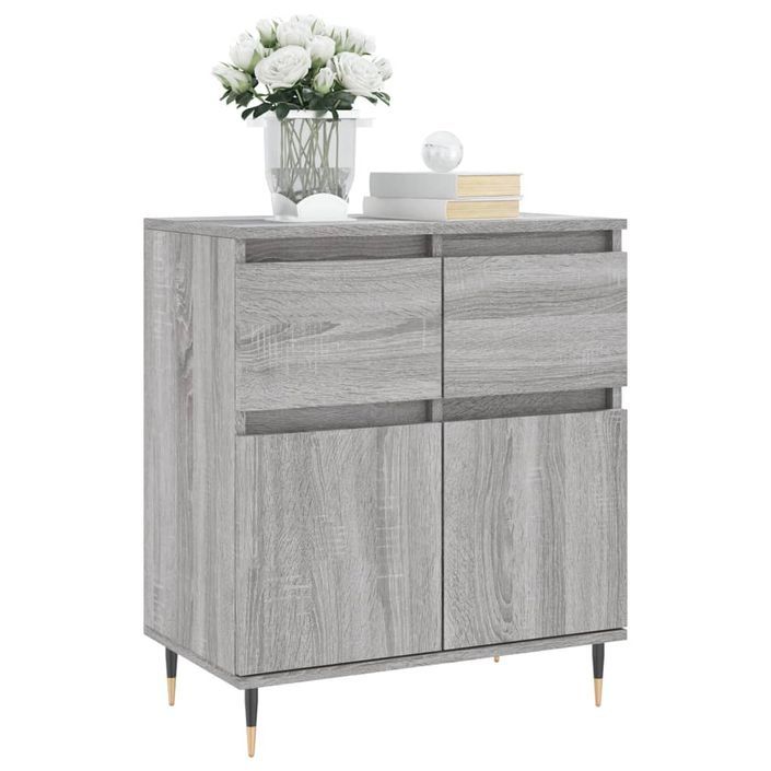 Buffet Sonoma gris 60x35x70 cm Bois d'ingénierie - Photo n°3