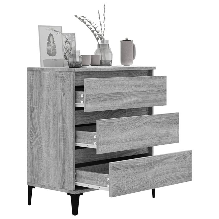 Buffet Sonoma gris 60x35x70 cm Bois d'ingénierie - Photo n°4