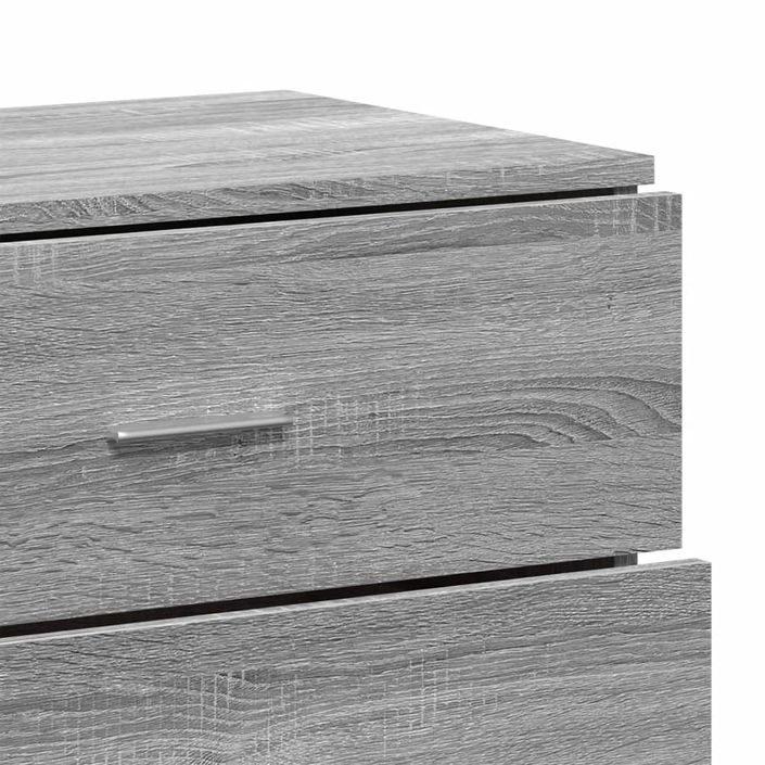 Buffet sonoma gris 60x39x80 cm bois d'ingénierie - Photo n°9