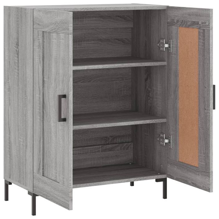 Buffet sonoma gris 69,5x34x90 cm bois d'ingénierie - Photo n°6