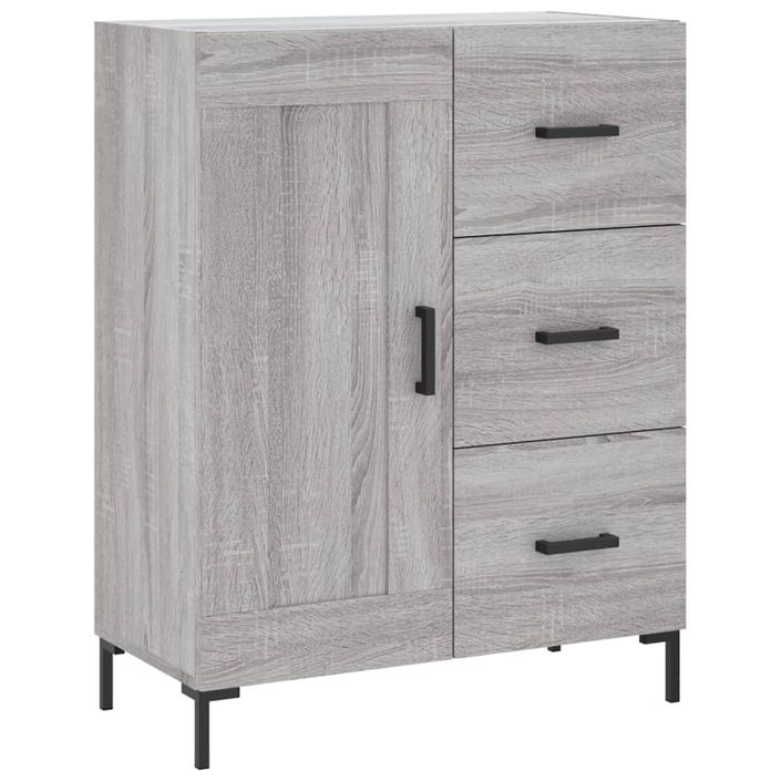 Buffet sonoma gris 69,5x34x90 cm bois d'ingénierie - Photo n°1