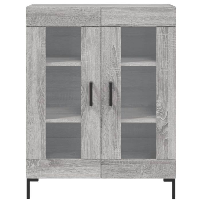 Buffet sonoma gris 69,5x34x90 cm bois d'ingénierie - Photo n°5