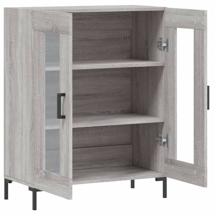 Buffet sonoma gris 69,5x34x90 cm bois d'ingénierie - Photo n°6