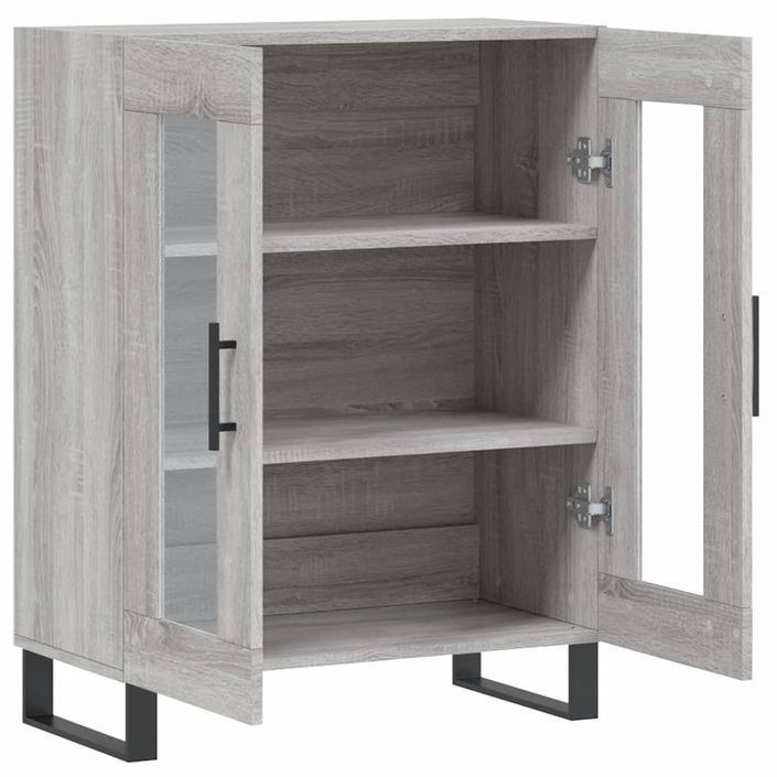 Buffet sonoma gris 69,5x34x90 cm bois d'ingénierie - Photo n°6