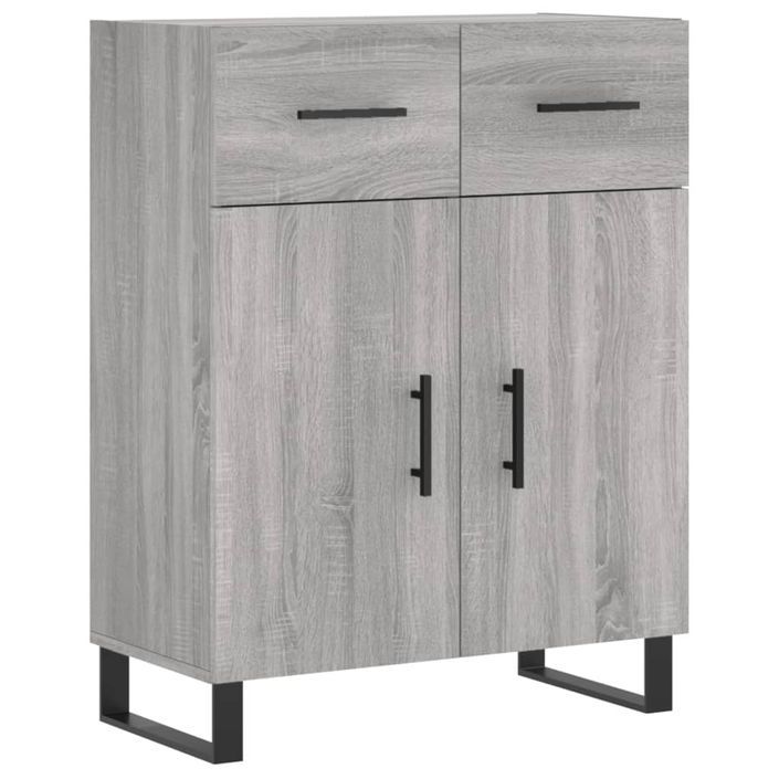 Buffet sonoma gris 69,5x34x90 cm bois d'ingénierie - Photo n°1