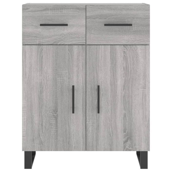 Buffet sonoma gris 69,5x34x90 cm bois d'ingénierie - Photo n°6