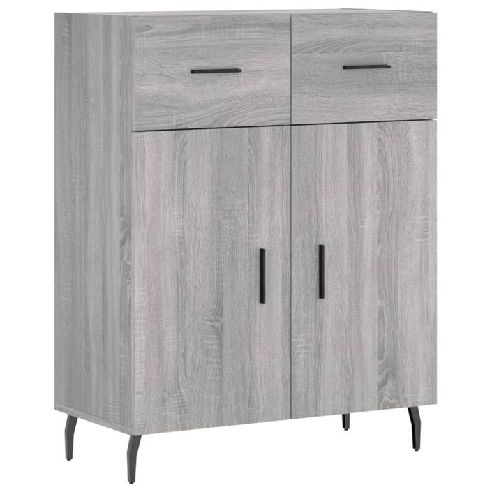 Buffet sonoma gris 69,5x34x90 cm bois d'ingénierie - Photo n°1