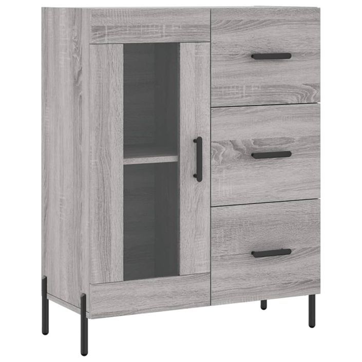 Buffet sonoma gris 69,5x34x90 cm bois d'ingénierie - Photo n°1