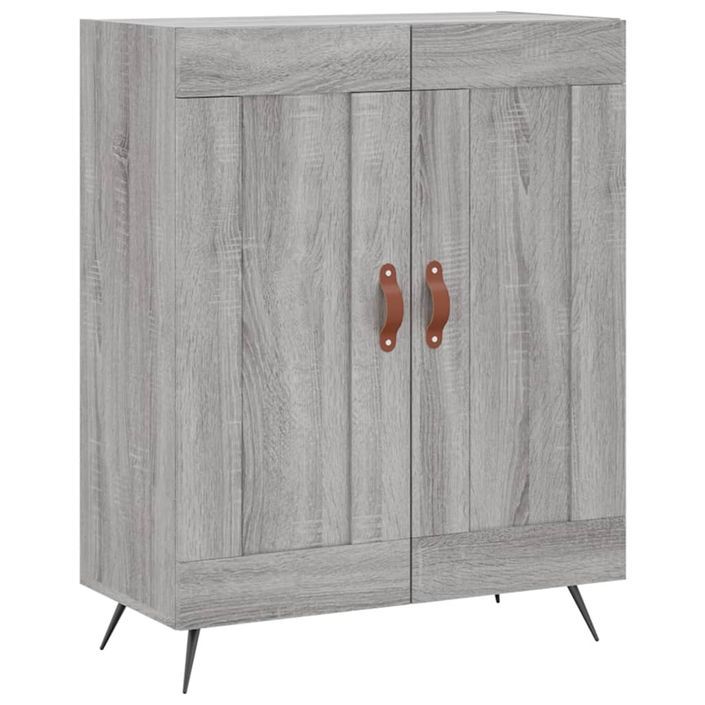 Buffet sonoma gris 69,5x34x90 cm bois d'ingénierie - Photo n°1