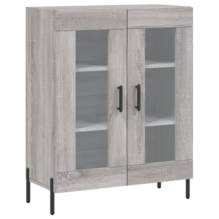 Buffet sonoma gris 69,5x34x90 cm bois d'ingénierie - Photo n°1