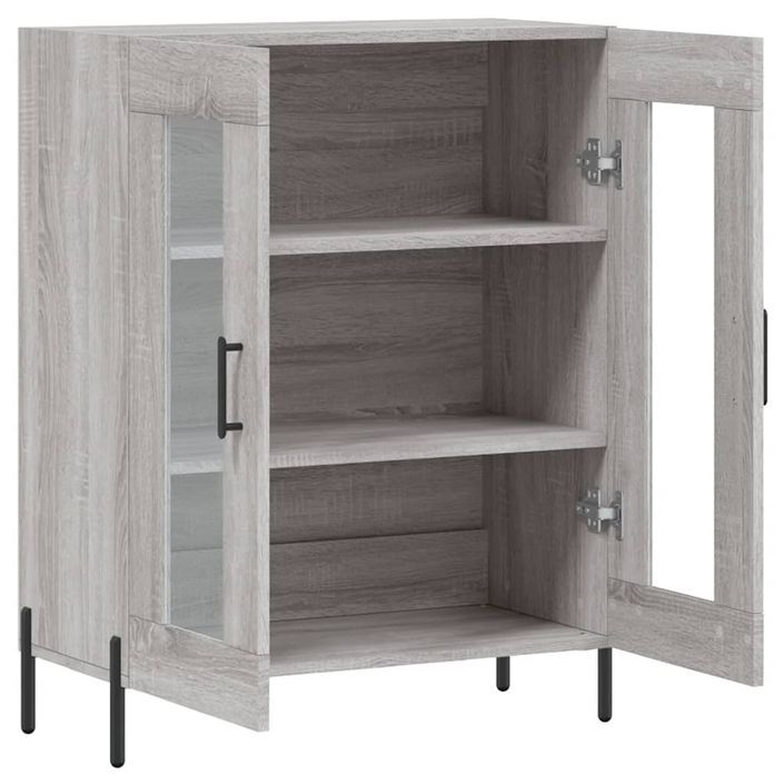 Buffet sonoma gris 69,5x34x90 cm bois d'ingénierie - Photo n°6