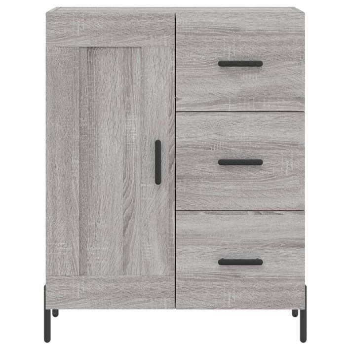 Buffet sonoma gris 69,5x34x90 cm bois d'ingénierie - Photo n°5