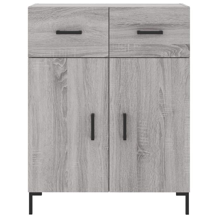 Buffet sonoma gris 69,5x34x90 cm bois d'ingénierie - Photo n°6