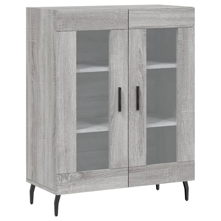 Buffet sonoma gris 69,5x34x90 cm bois d'ingénierie - Photo n°1