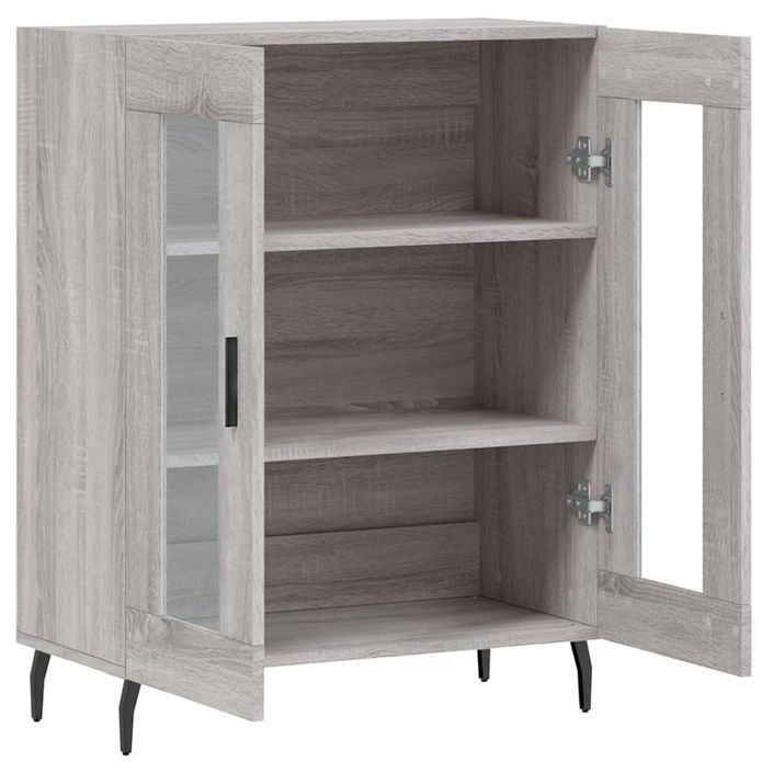 Buffet sonoma gris 69,5x34x90 cm bois d'ingénierie - Photo n°6