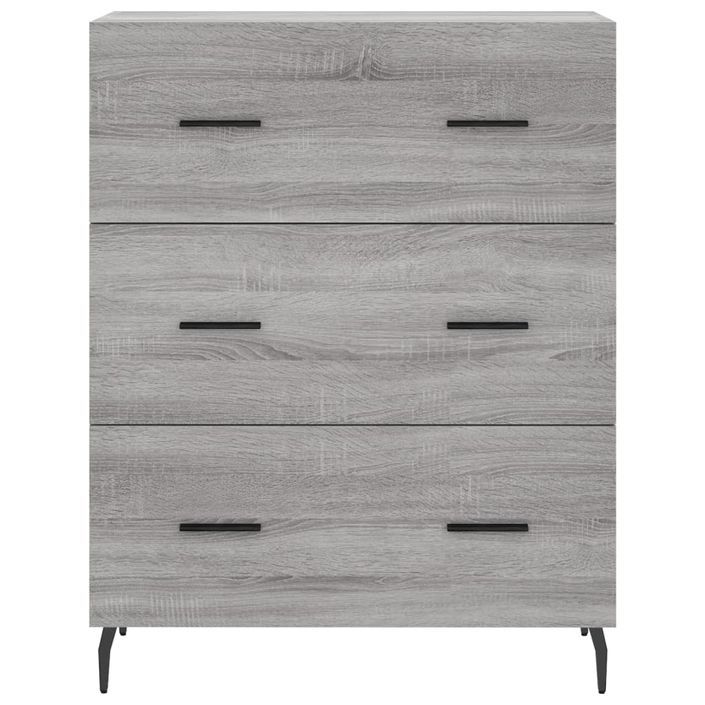 Buffet sonoma gris 69,5x34x90 cm bois d'ingénierie - Photo n°5