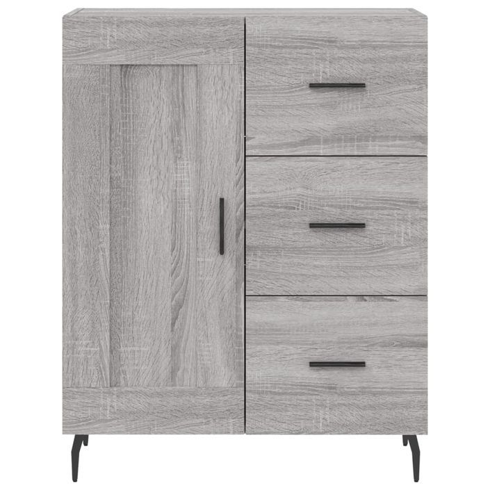 Buffet sonoma gris 69,5x34x90 cm bois d'ingénierie - Photo n°5