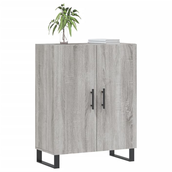 Buffet sonoma gris 69,5x34x90 cm bois d'ingénierie - Photo n°3