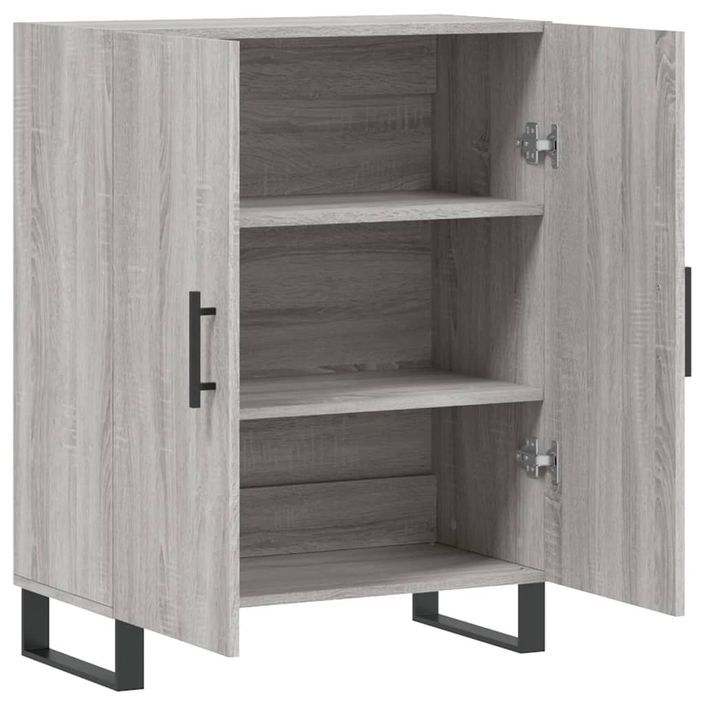 Buffet sonoma gris 69,5x34x90 cm bois d'ingénierie - Photo n°6