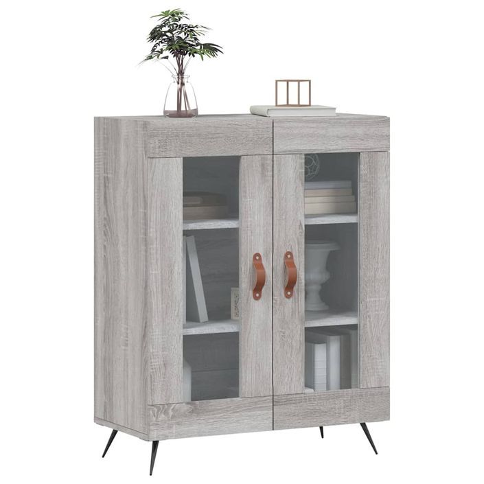 Buffet sonoma gris 69,5x34x90 cm bois d'ingénierie - Photo n°3