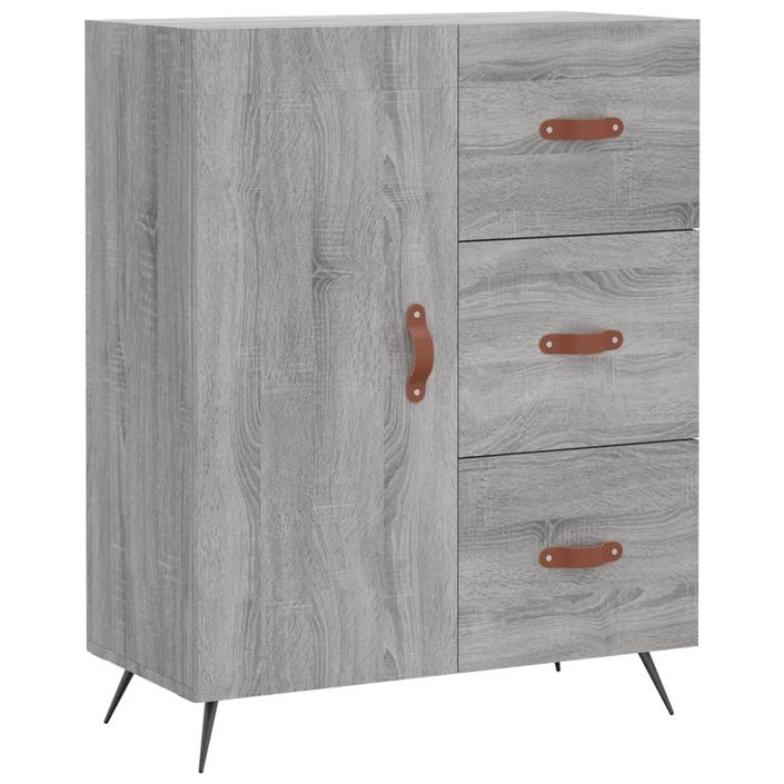 Buffet sonoma gris 69,5x34x90 cm bois d'ingénierie - Photo n°1