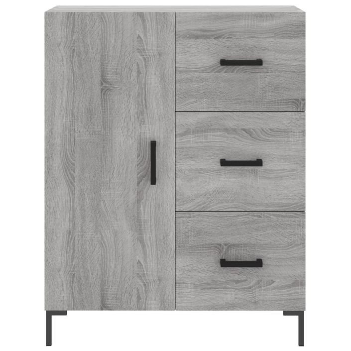 Buffet sonoma gris 69,5x34x90 cm bois d'ingénierie - Photo n°5