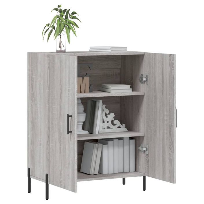 Buffet sonoma gris 69,5x34x90 cm bois d'ingénierie - Photo n°4